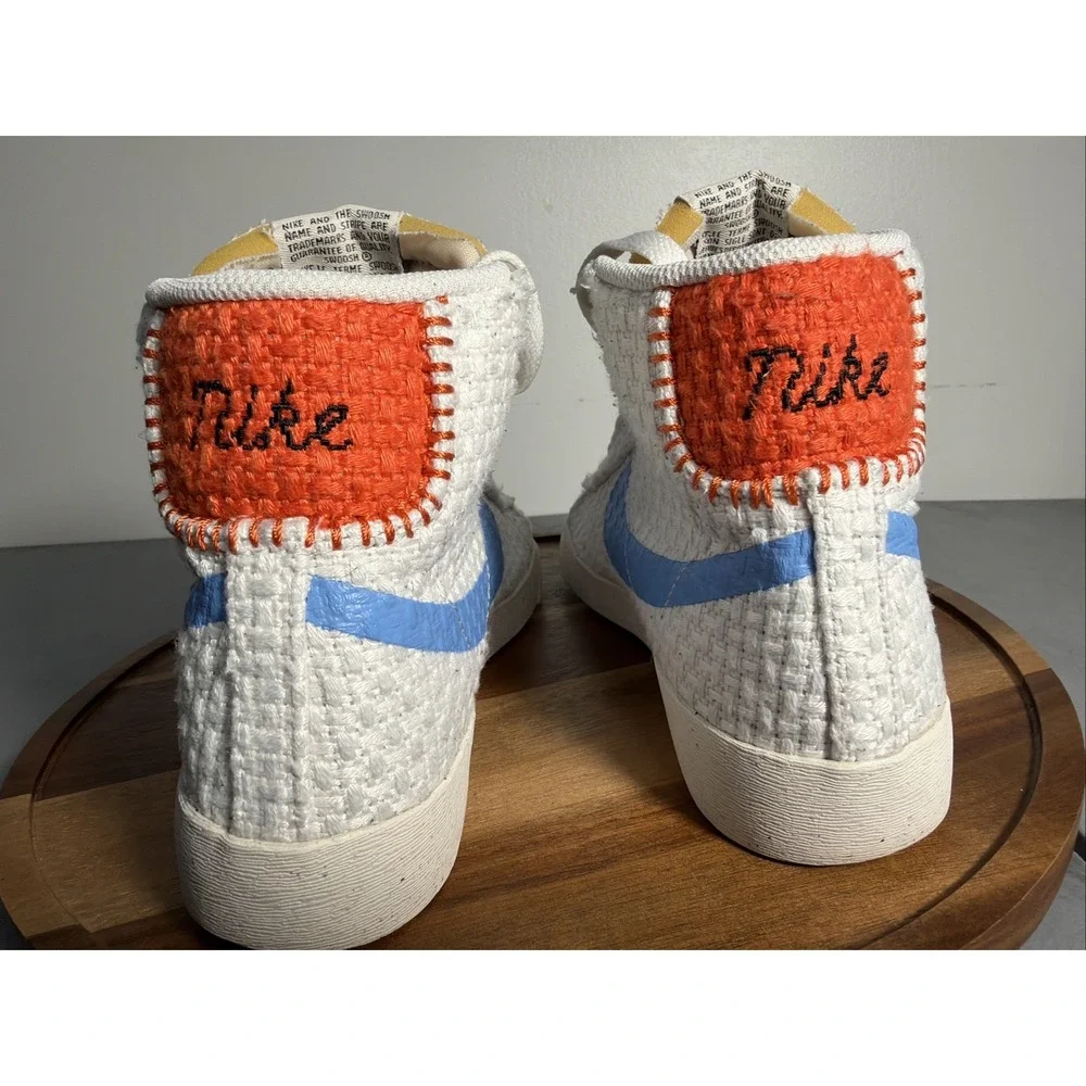 Nike Blazer Mid 77 Hemp Sail Blue Yellow Orange Womens Sneakers 8.5 DV2173-100